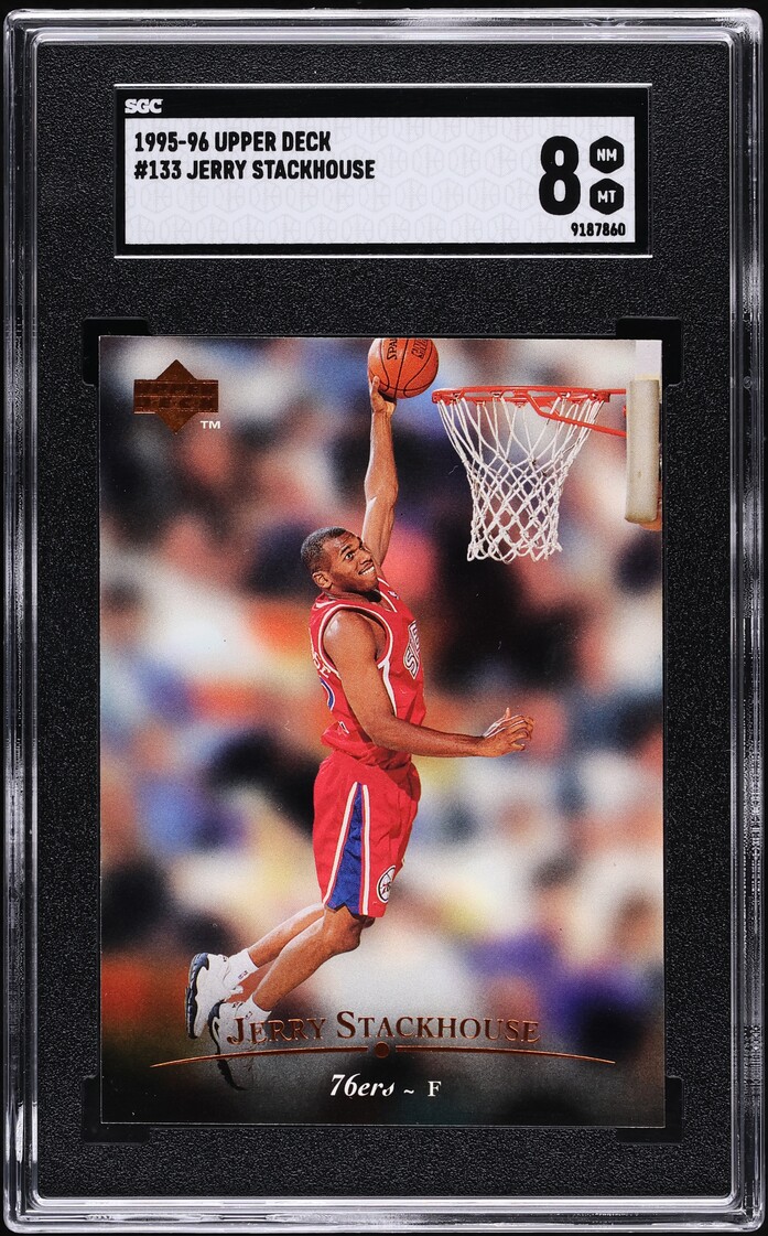 1995 Upper Deck Jerry Stackhouse ROOKIE #133 SGC 8 NM-MT