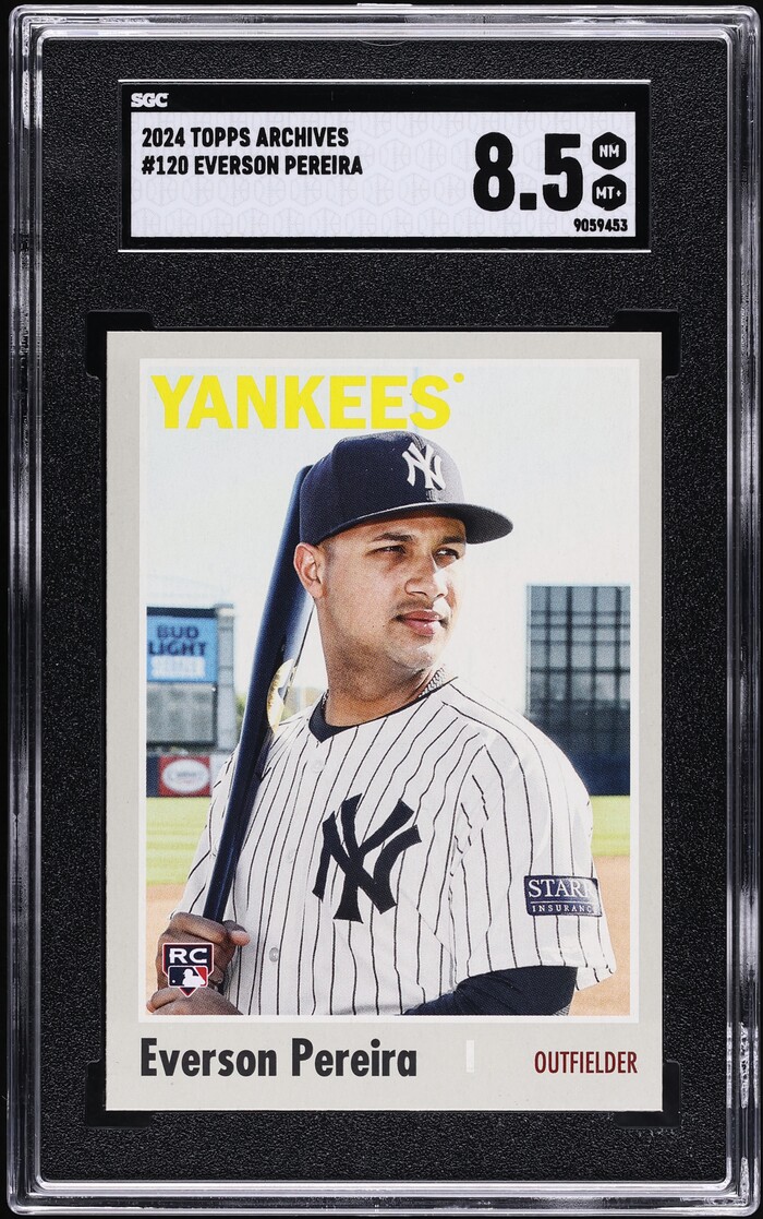 2024 Topps Archives Everson Pereira ROOKIE #120 SGC 8.5 NM-MT+