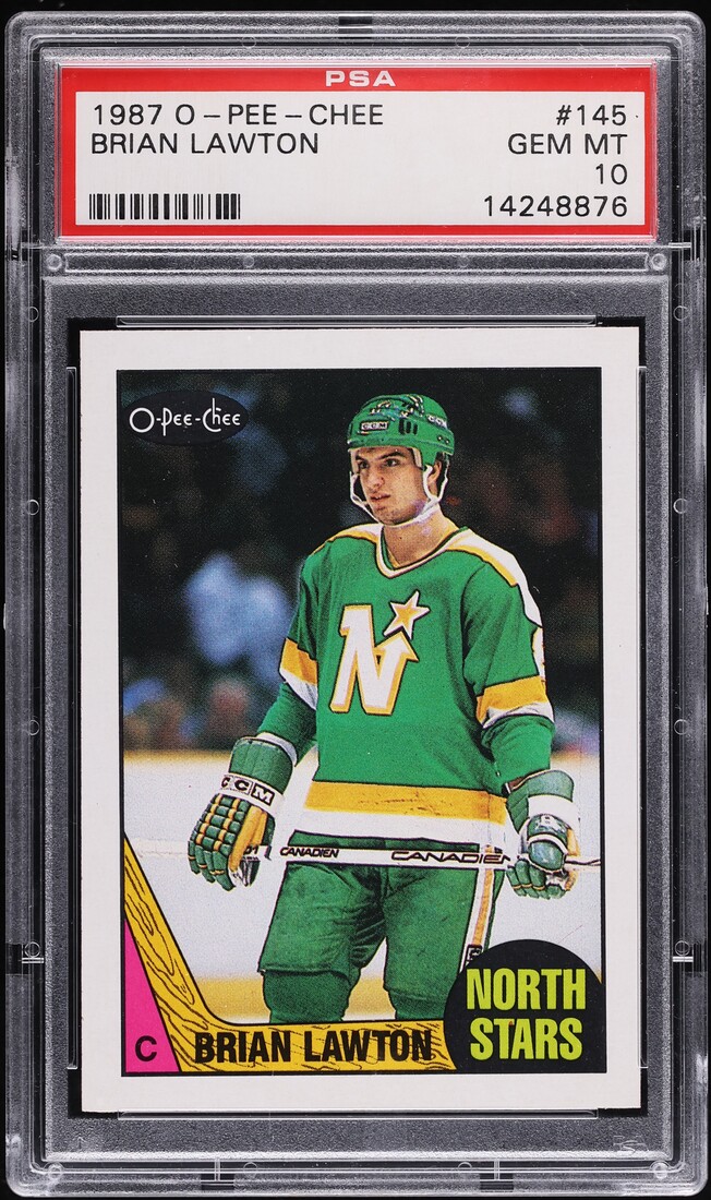1987 O-Pee-Chee Hockey Brian Lawton #145 PSA 10 GEM MINT