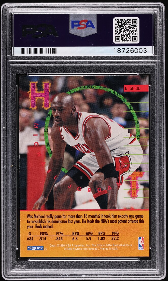 1995 Hoops Hot List Michael Jordan #1 PSA 10 GEM MINT