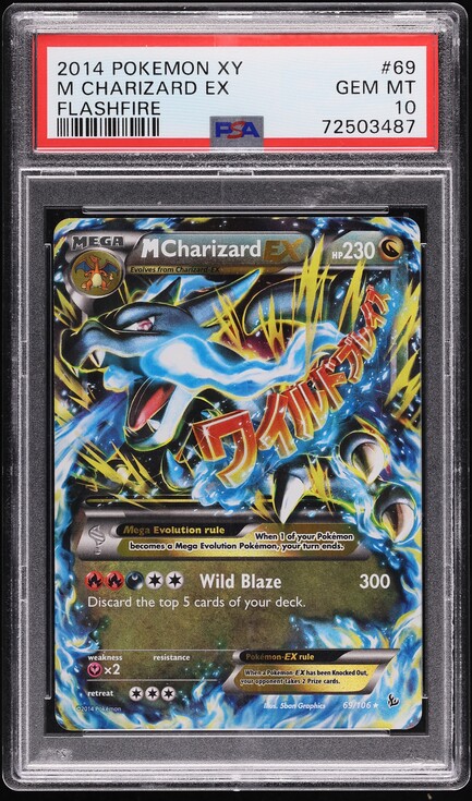 2014 Pokemon XY Flashfire Holo M Charizard EX #69 PSA 10 GEM MINT