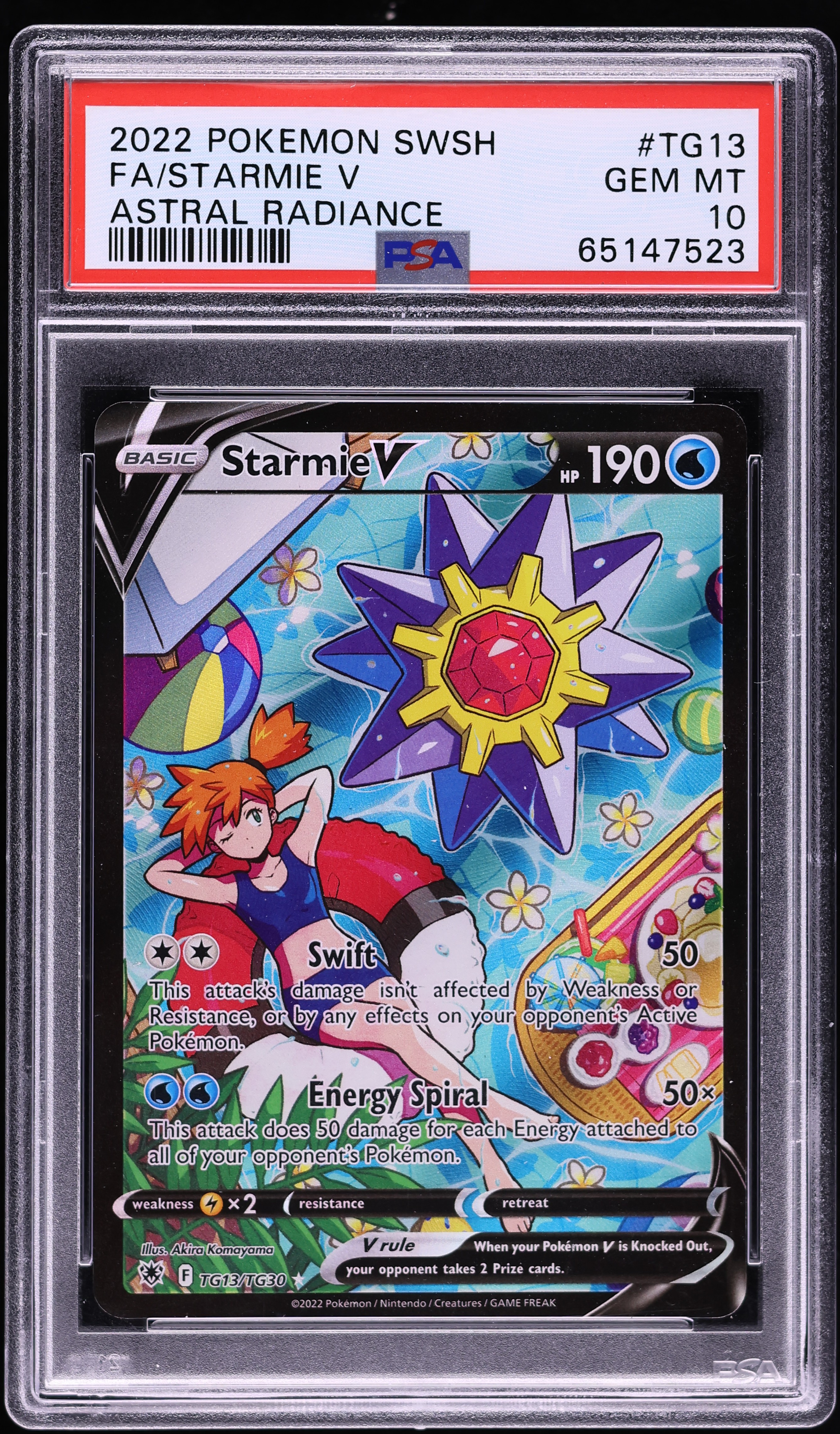Starmie V - Trainer Gallery TG13/TG30 - PSA 10