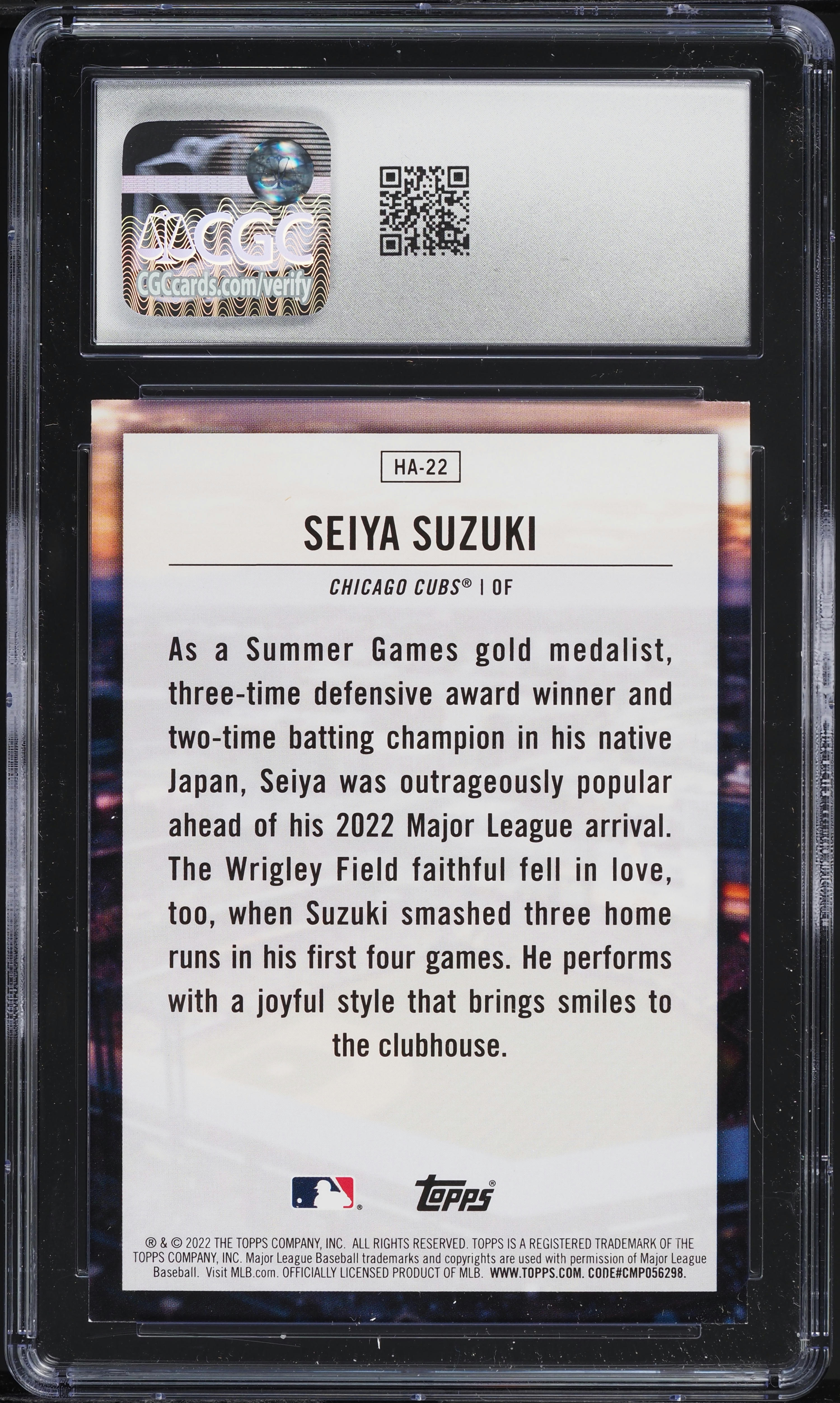 2022 Topps Update Home Field Advantage Seiya Suzuki ROOKIE #HA-22