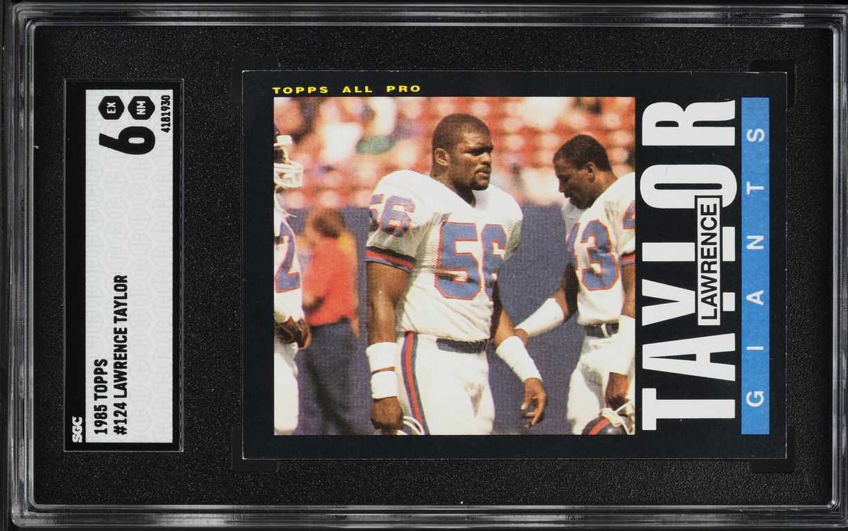 1985 Topps Football Lawrence Taylor ALL-PRO #124 SGC 6 EXMT