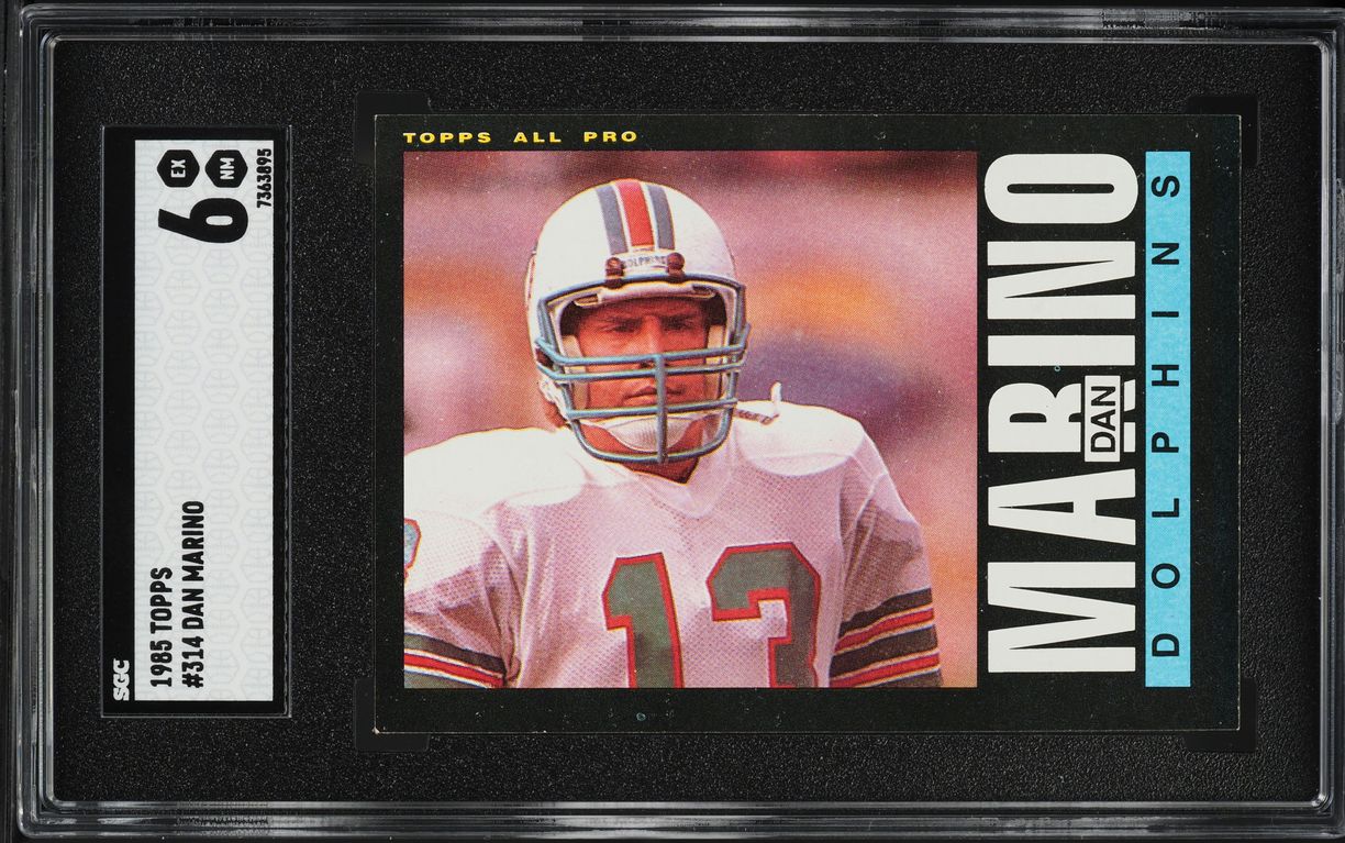 1985 Topps Football Dan Marino ALL-PRO #314 SGC 6 EXMT