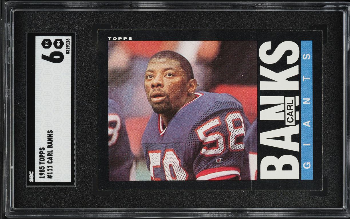 1985 Topps Football Carl Banks ROOKIE #111 SGC 6 EXMT