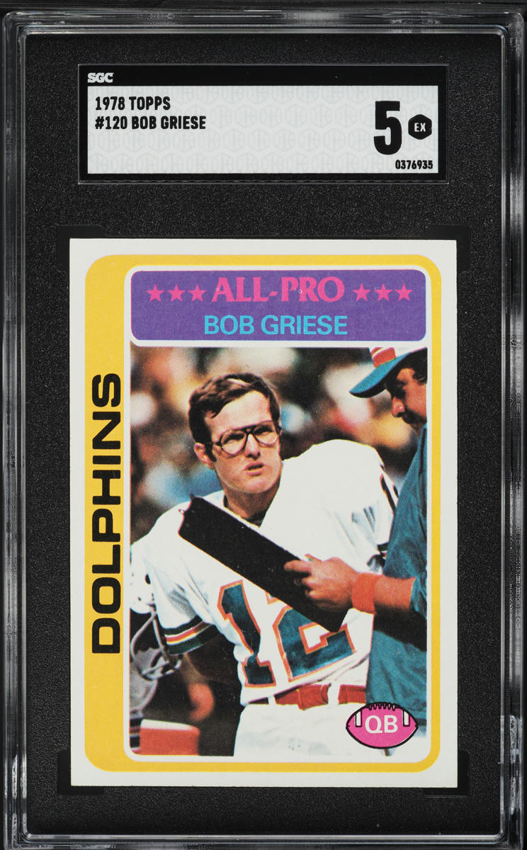1978 Topps Football Bob Griese ALL-PRO #120 SGC 5 EX