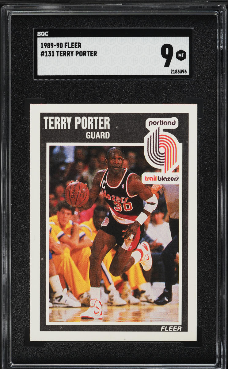 1989 Fleer Basketball Terry Porter #131 SGC 9 MINT