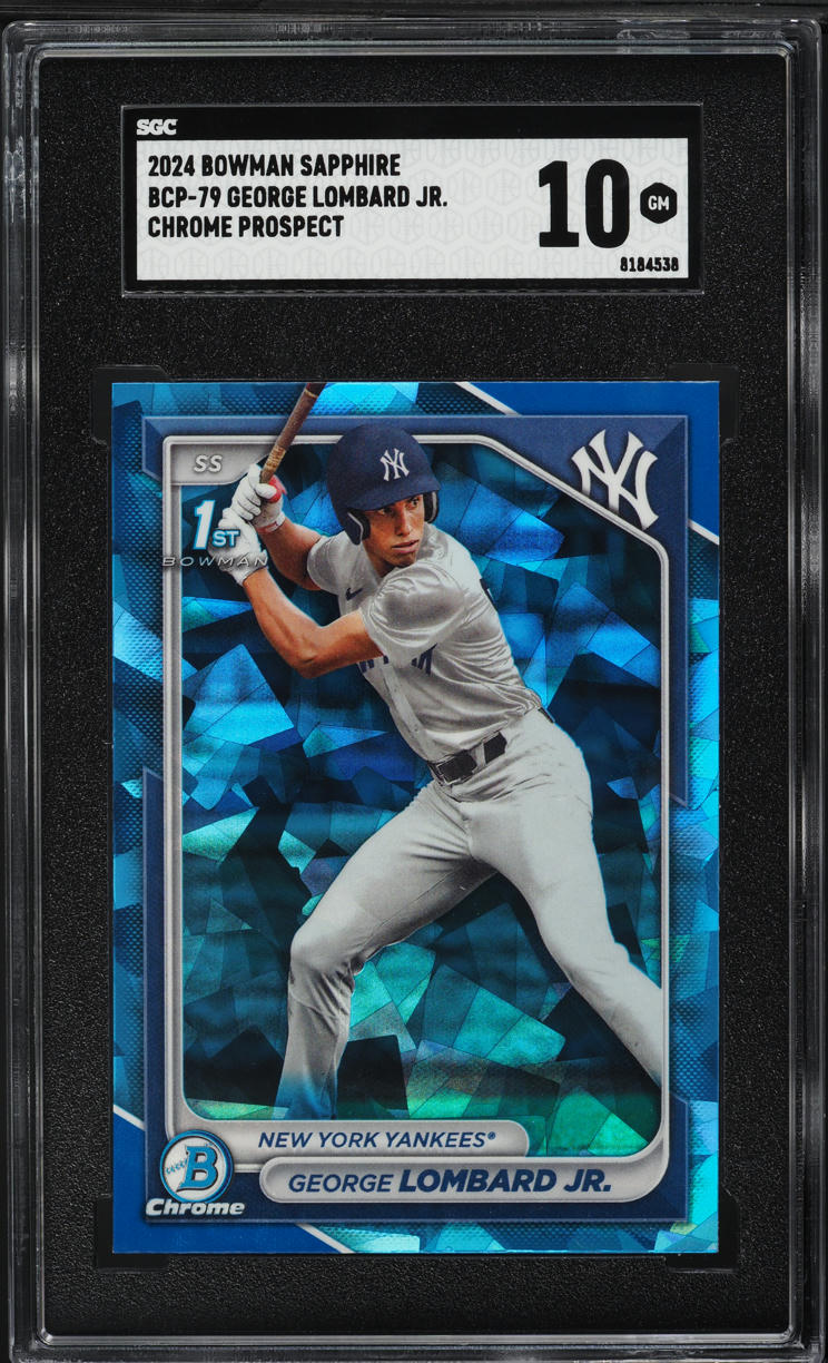 2024 Bowman Chrome Sapphire George Lombard Jr. PROSPECT #BCP-79 SGC 10 GEM MINT