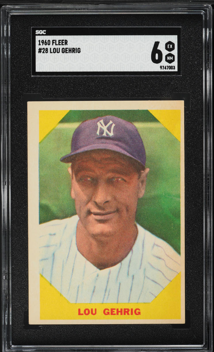1960 Fleer Lou Gehrig #28 SGC 6 EXMT