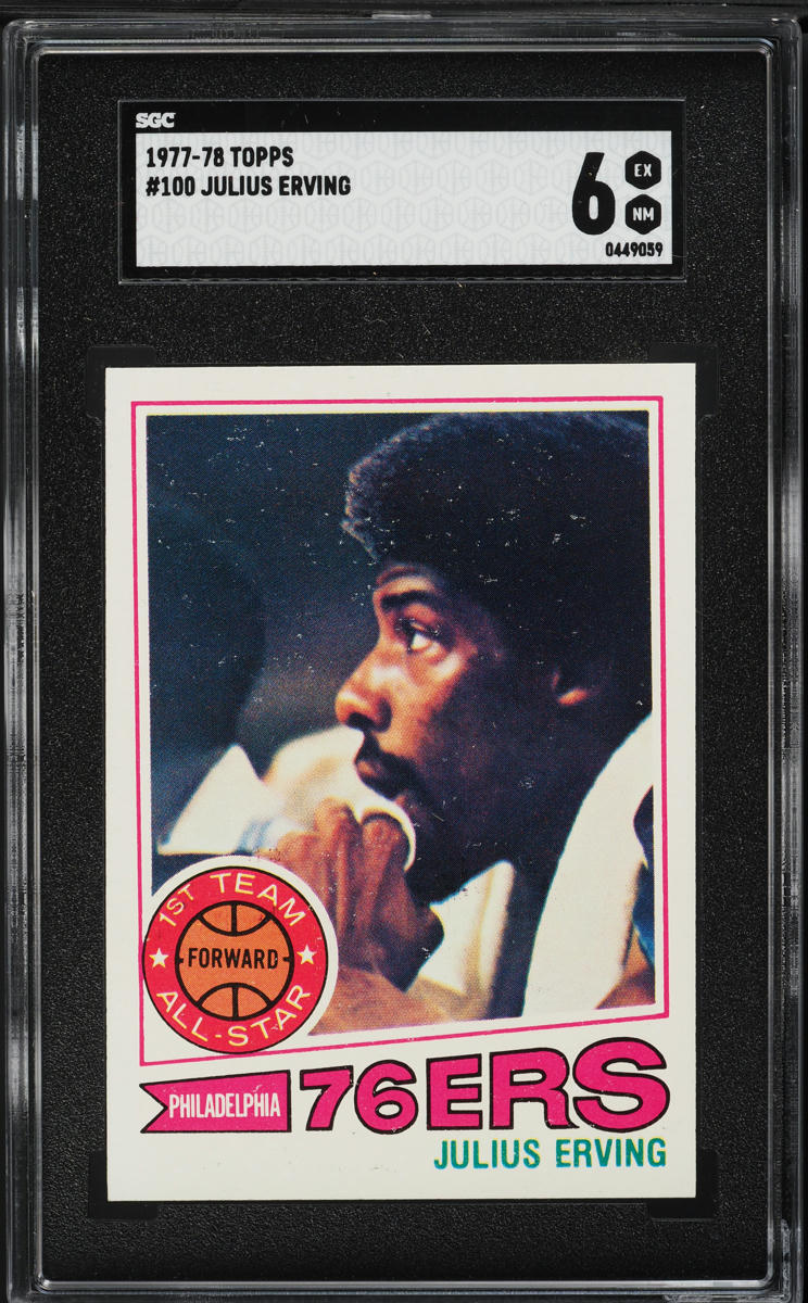 1977 Topps Basketball Julius Erving ALL-STAR #100 SGC 6 EXMT