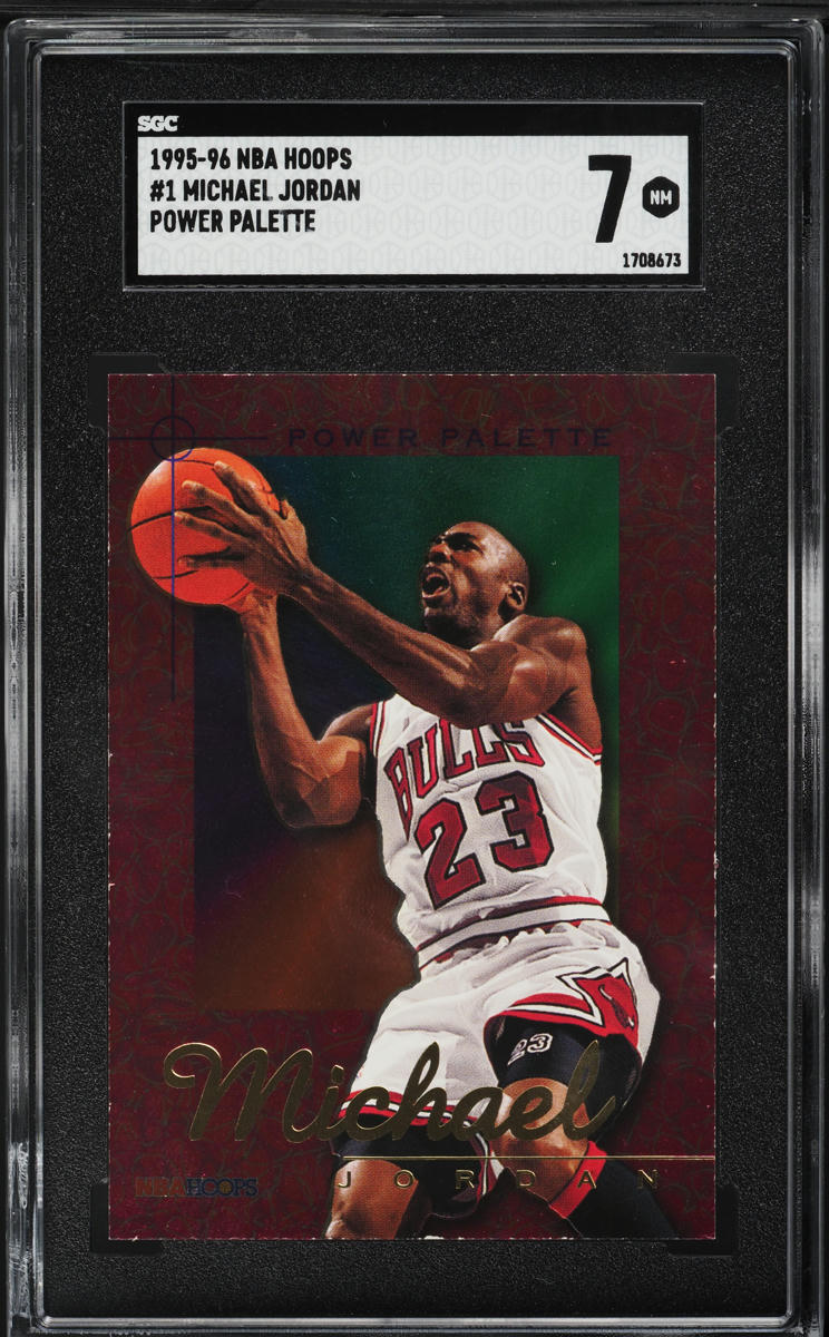 1995 Hoops Power Palette Michael Jordan #1 SGC 7 NRMT