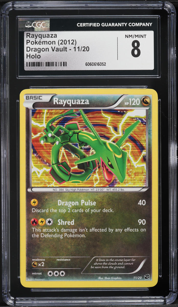 2012 Pokemon Black & White Dragon Vault Holo Rayquaza #11 CGC 8 NM-MT