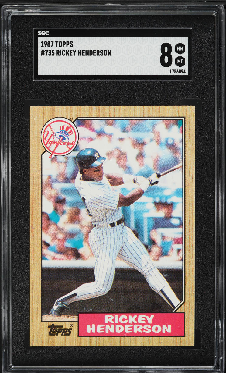 1987 Topps Rickey Henderson #735 SGC 8 NM-MT