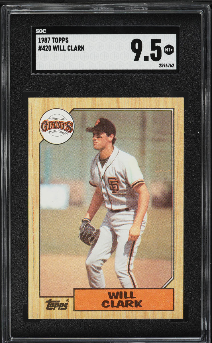 1987 Topps Will Clark ROOKIE #420 SGC 9.5 MINT+