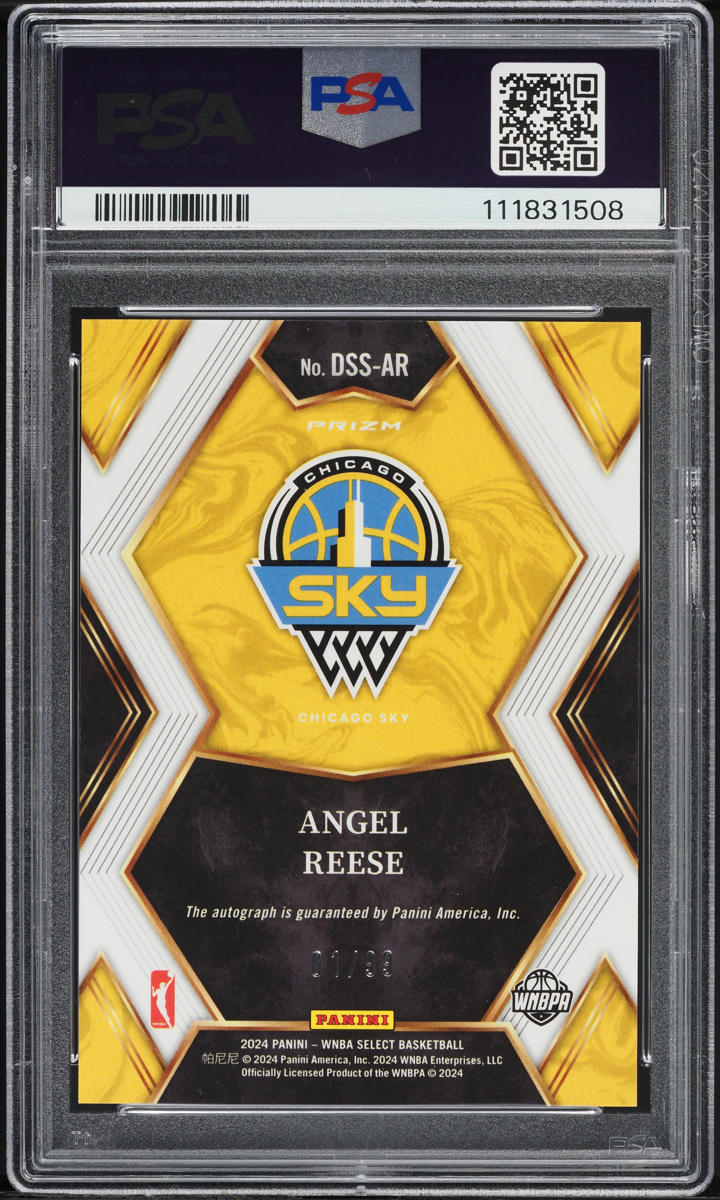 2024 Select WNBA Draft Selections Red Prizm Angel Reese RC AUTO /99 PSA 10 GEM