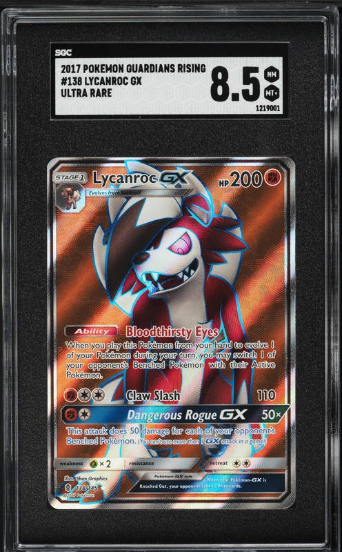 Lycanroc GX (Full Art) 138/145 - SM Guardians Rising Holofoil Near Mint
