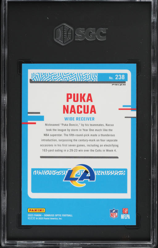 ▷▷ nicochika 2023 Donruss Optic Holo Prizm Puka Nacua ROOKIE #238 SGC 10 GEM