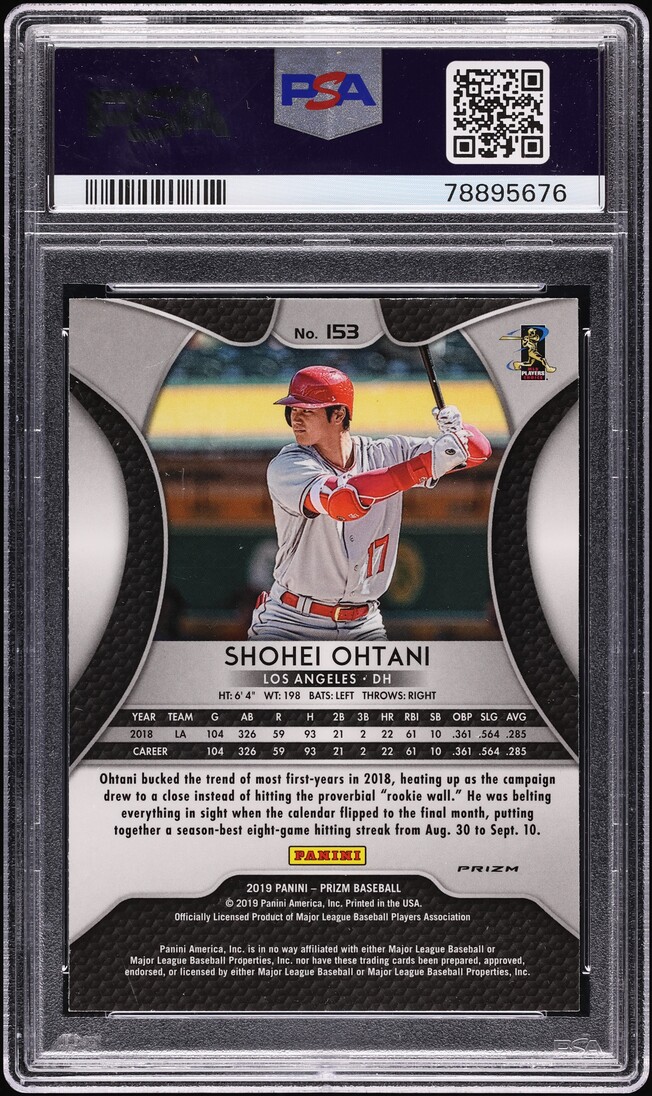 2019 Panini Prizm Blue Shohei Ohtani #153 PSA 9 MINT