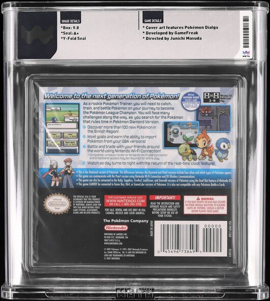 Pokemon Diamond Version (Nintendo DS) WATA 9.8 A+ Sealed on Fanatics Collect