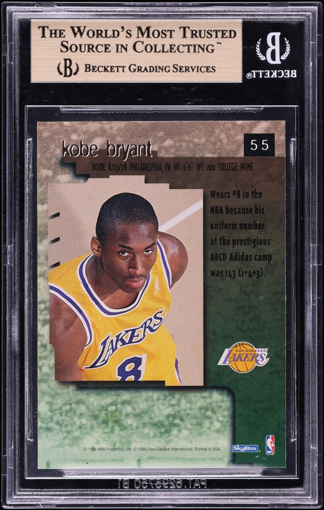 1996 Skybox Premium Rubies Kobe Bryant ROOKIE #55 BGS 9.5 GEM MINT