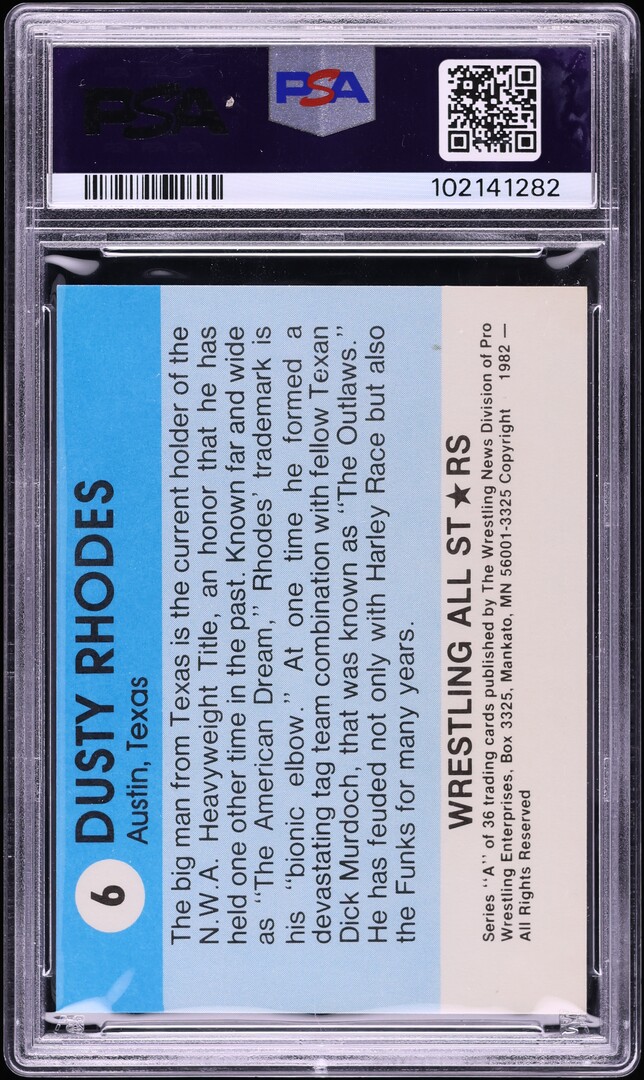 1982 Wrestling All-Stars Series A Dusty Rhodes #6 PSA 7 NRMT