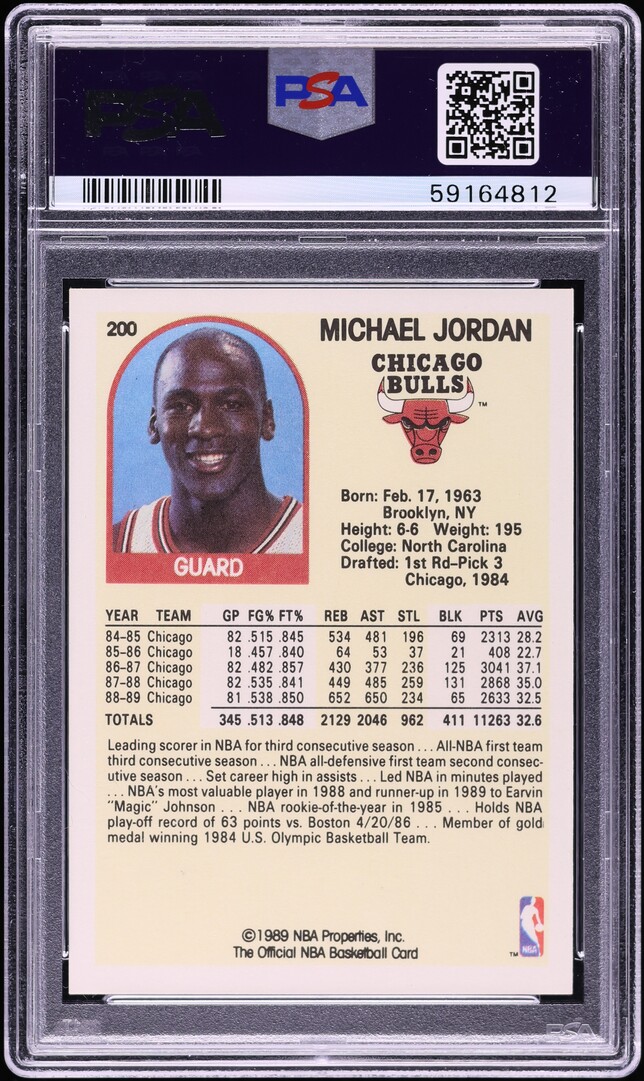 1989 Hoops Michael Jordan #200 PSA 9 MINT