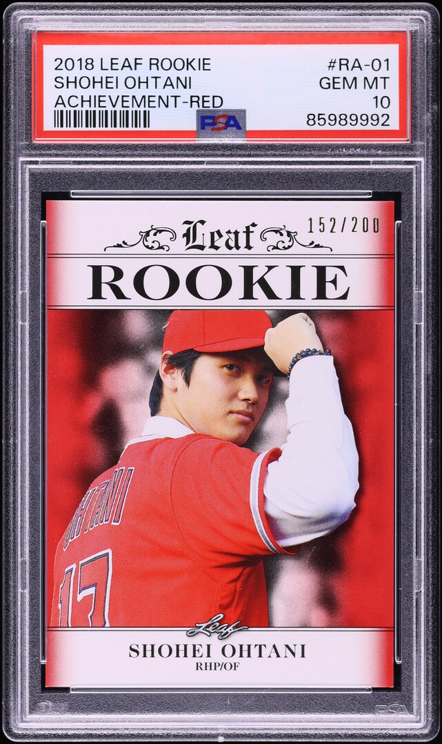 2018 Leaf Achievement Red Shohei Ohtani ROOKIE /200 #RA-01 PSA 10