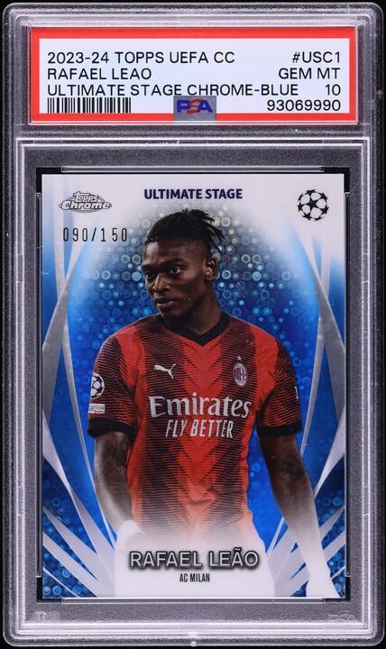 2022 Topps UEFA Club Competitions Orange Rafael Leao AUTO /25 #ALE