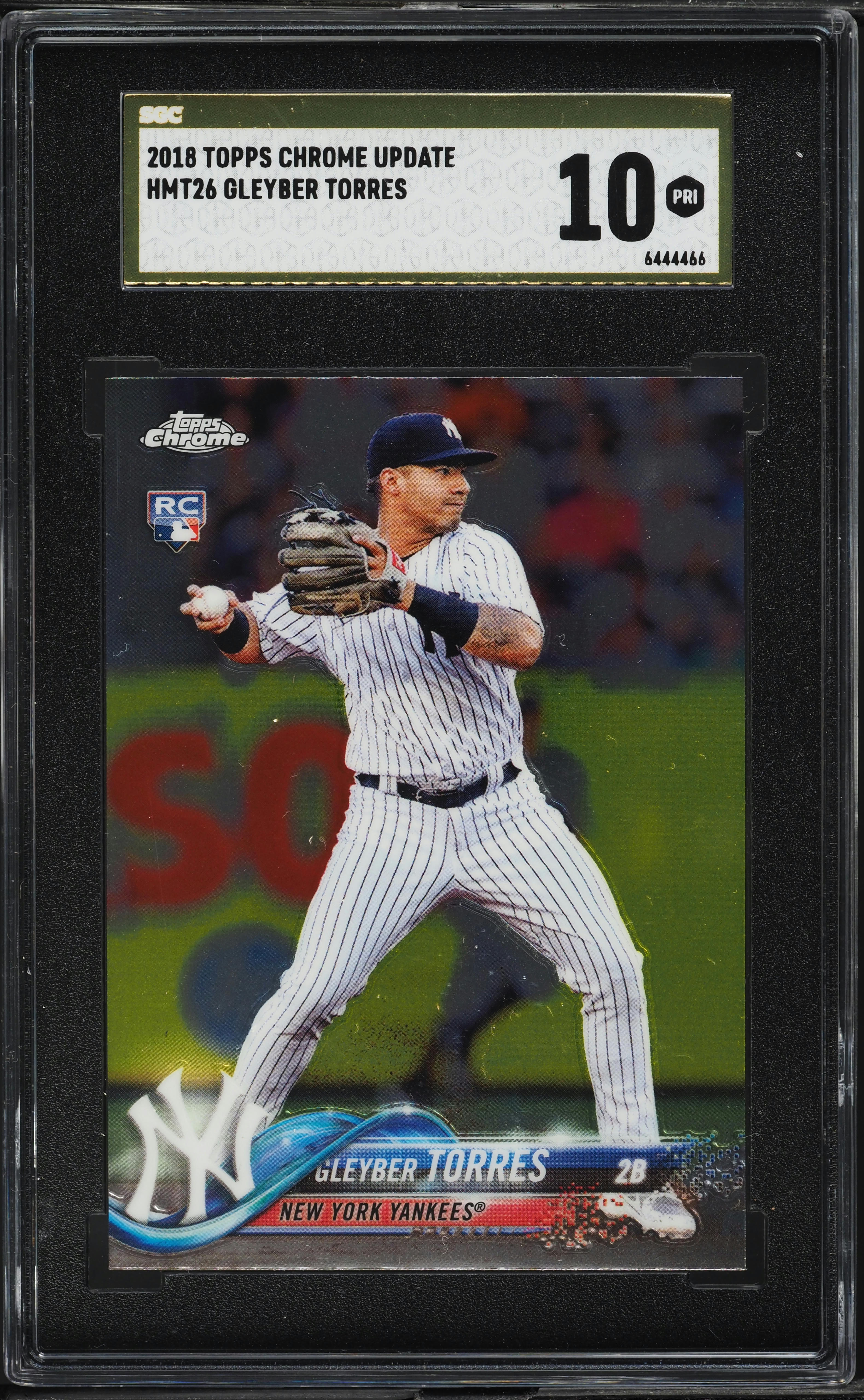 2018 Topps Chrome Update Gleyber Torres ROOKIE #HMT26 SGC 10 GOLD