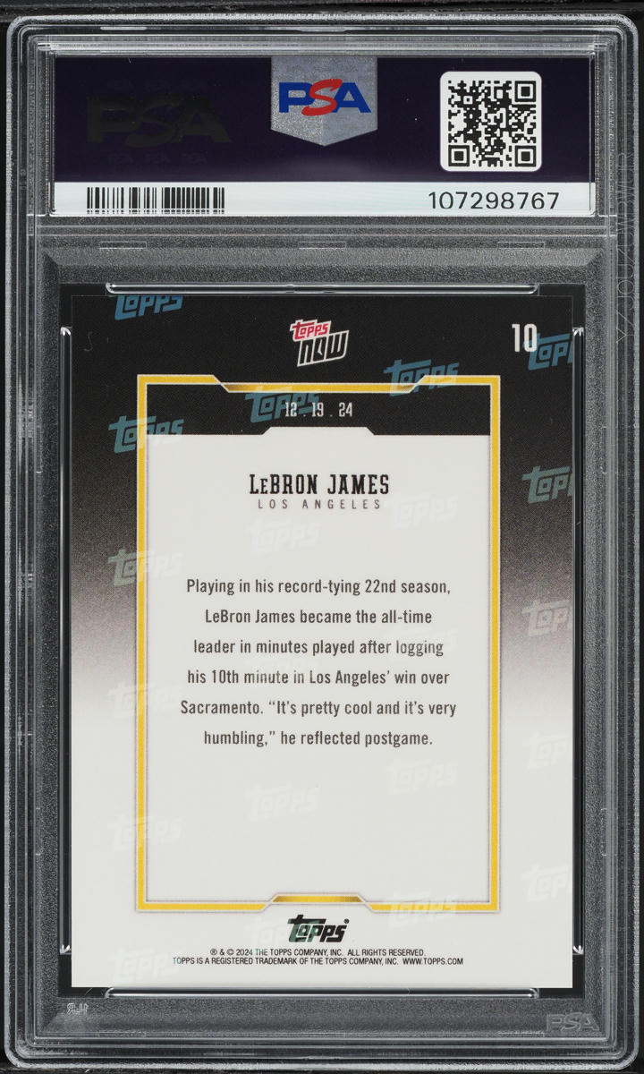 2024 Topps Now LeBron James #10 PSA 9 MINT