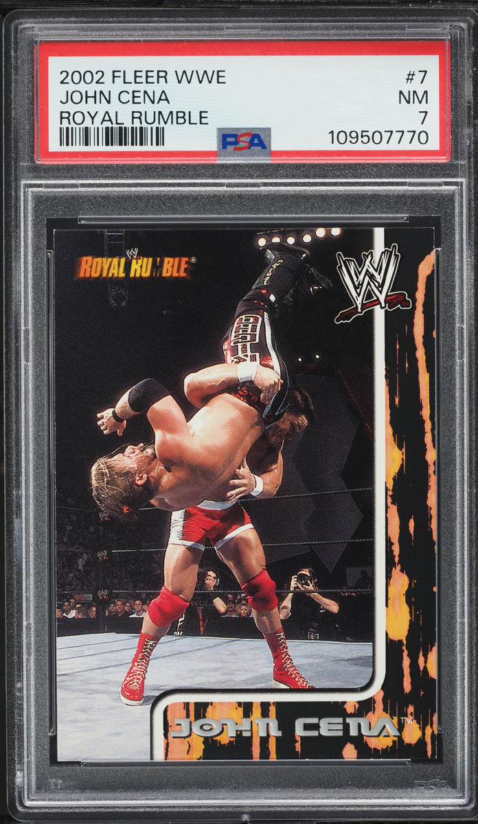 2002 Fleer WWE Royal Rumble John Cena ROOKIE #7 PSA 7 NRMT