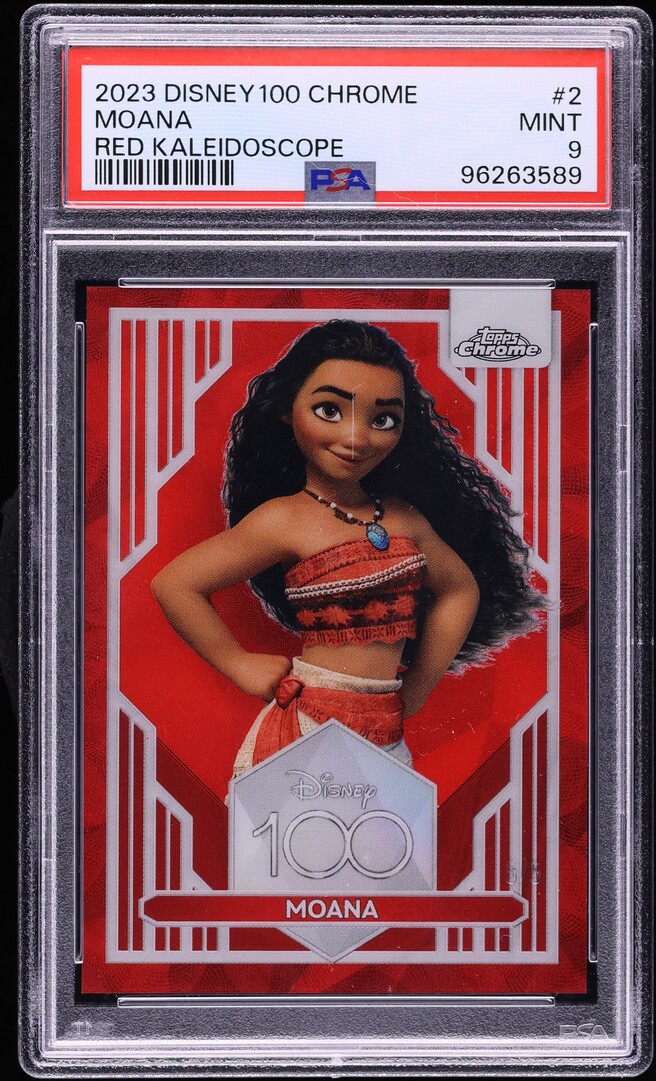 2023 Topps Chrome Disney100 Red Kaleidoscope Moana #2 PSA 9 MINT