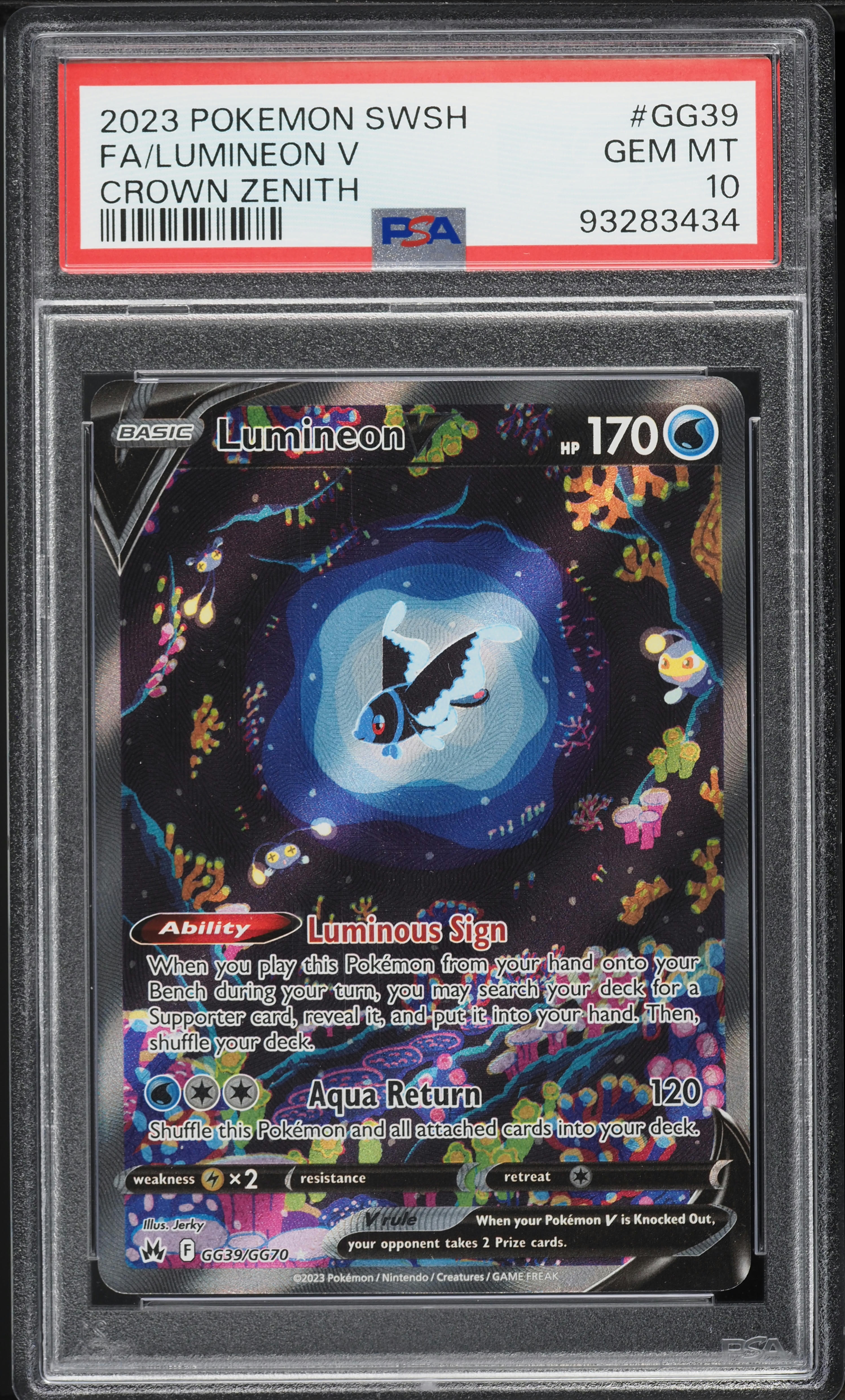 lumineon pokemon card V GG39/GG70 Crown Zenith Galarian Gallery TCG NM Placeholder Image Provided pokemon card lumineon Lumineon V
