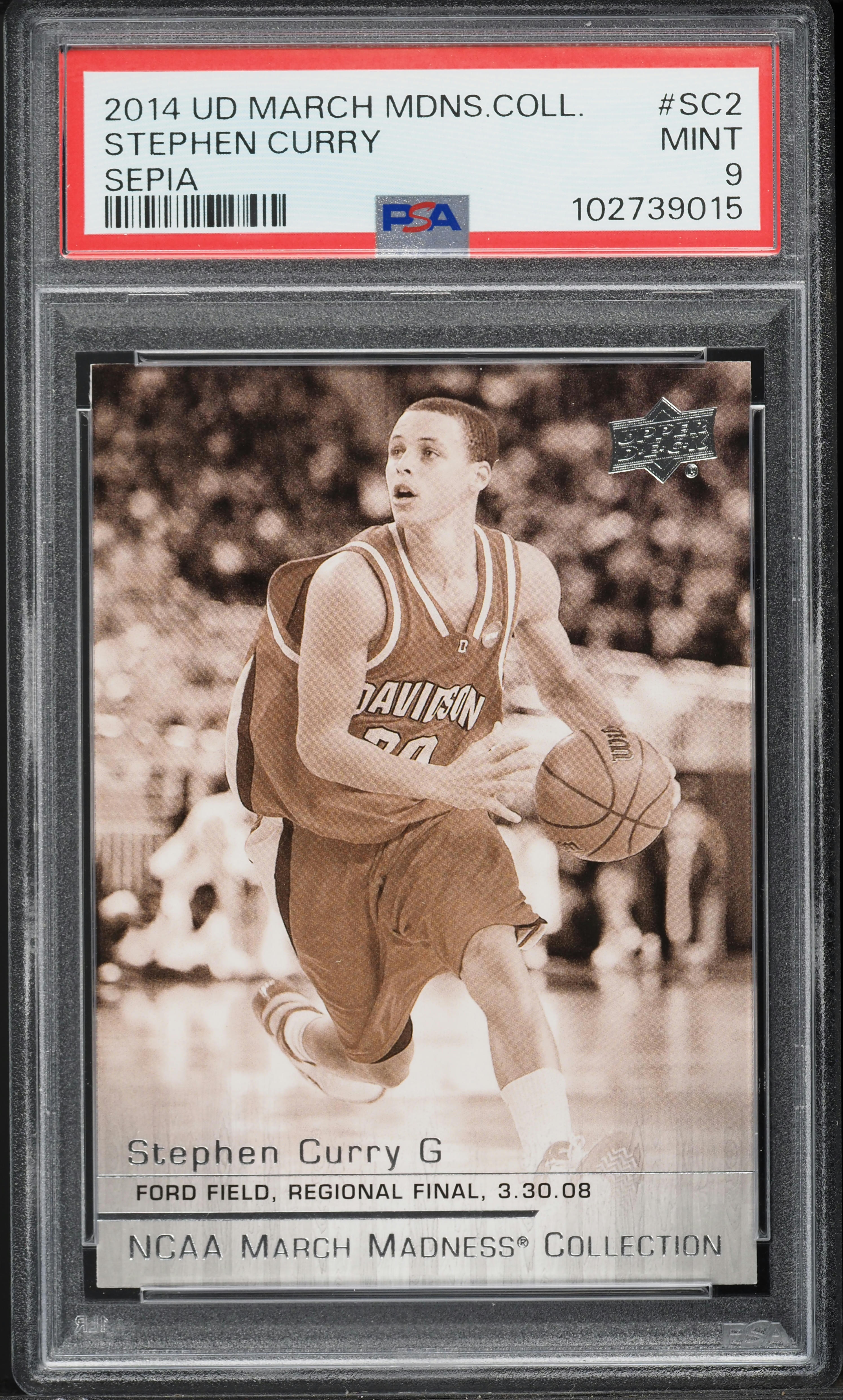 2014 Upper Deck March Madness Collection Sepia Stephen Curry #SC2