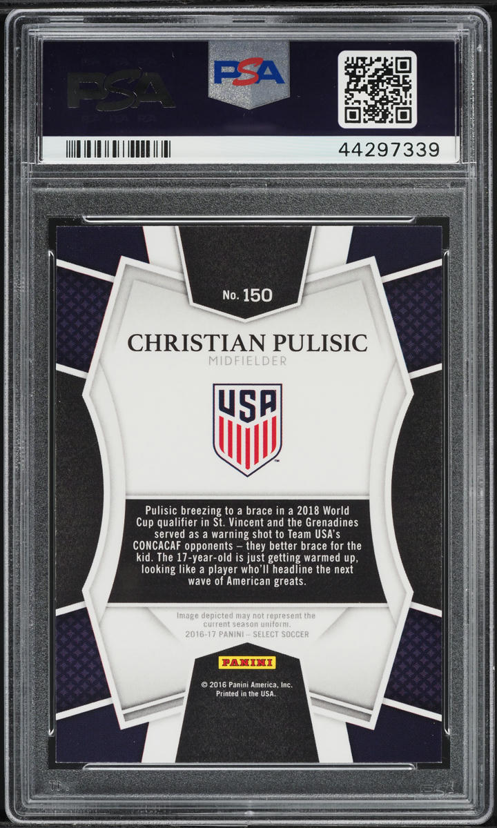 2016 Select Multi-Color Prizm Christian Pulisic ROOKIE #150 PSA 10