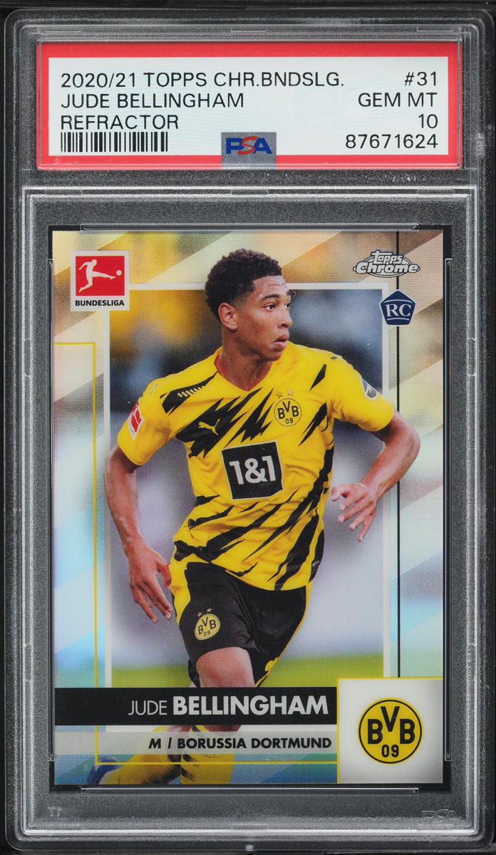 2020 Topps Chrome Bundesliga Refractor Jude Bellingham ROOKIE #31 PSA 10 GEM