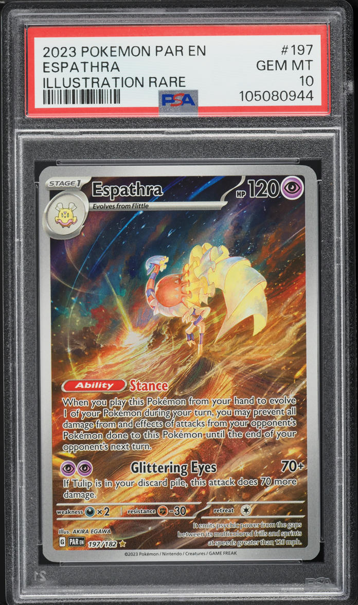 2023 Pokemon Scarlet & Violet Paradox Rift IR Espathra #197 PSA 10 GEM MINT