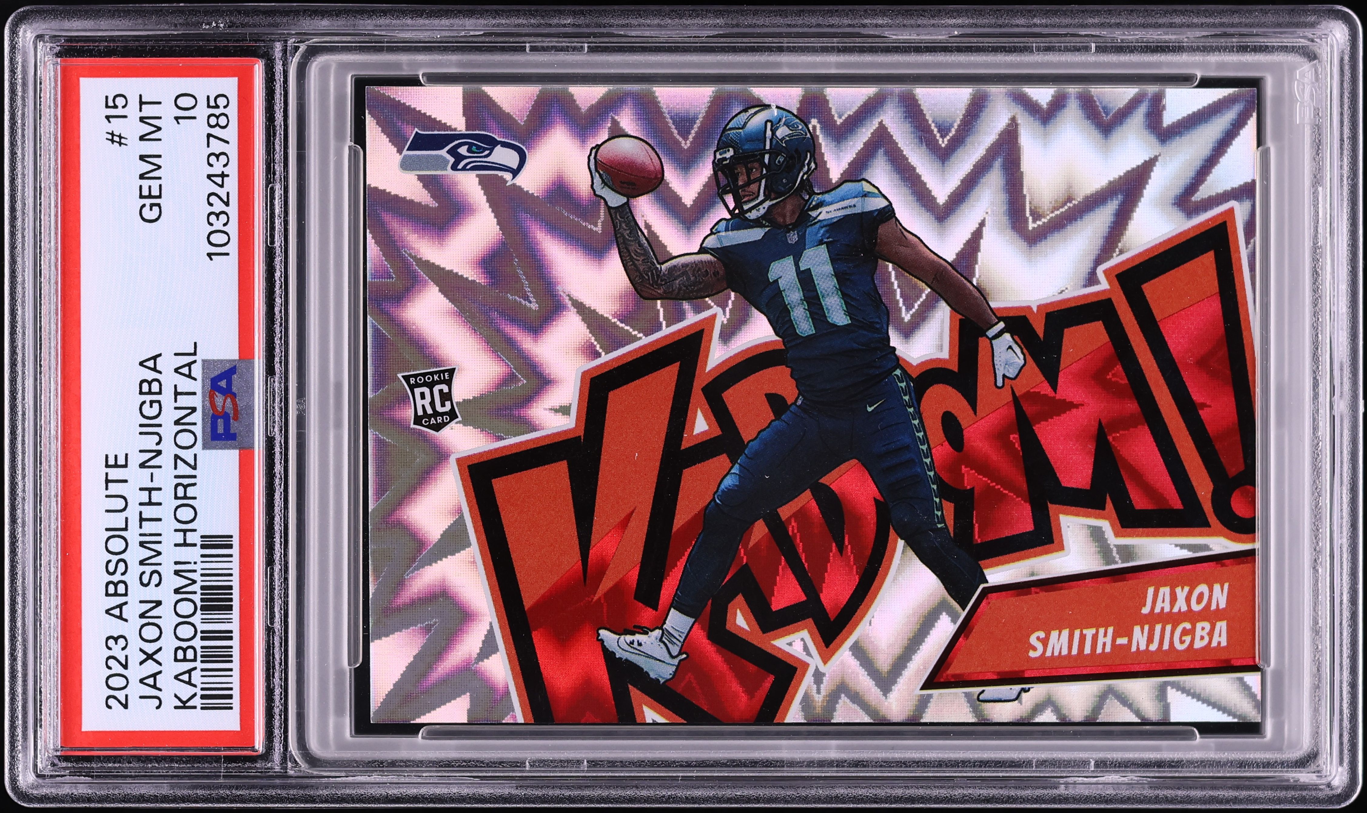 2023 Absolute Kaboom! Horizontal Jaxon Smith-Njigba ROOKIE #15 PSA