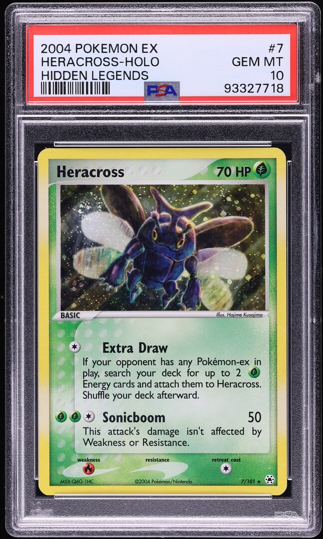 2004 Pokemon EX Hidden Legends Holo Heracross #7 PSA 10 GEM MINT