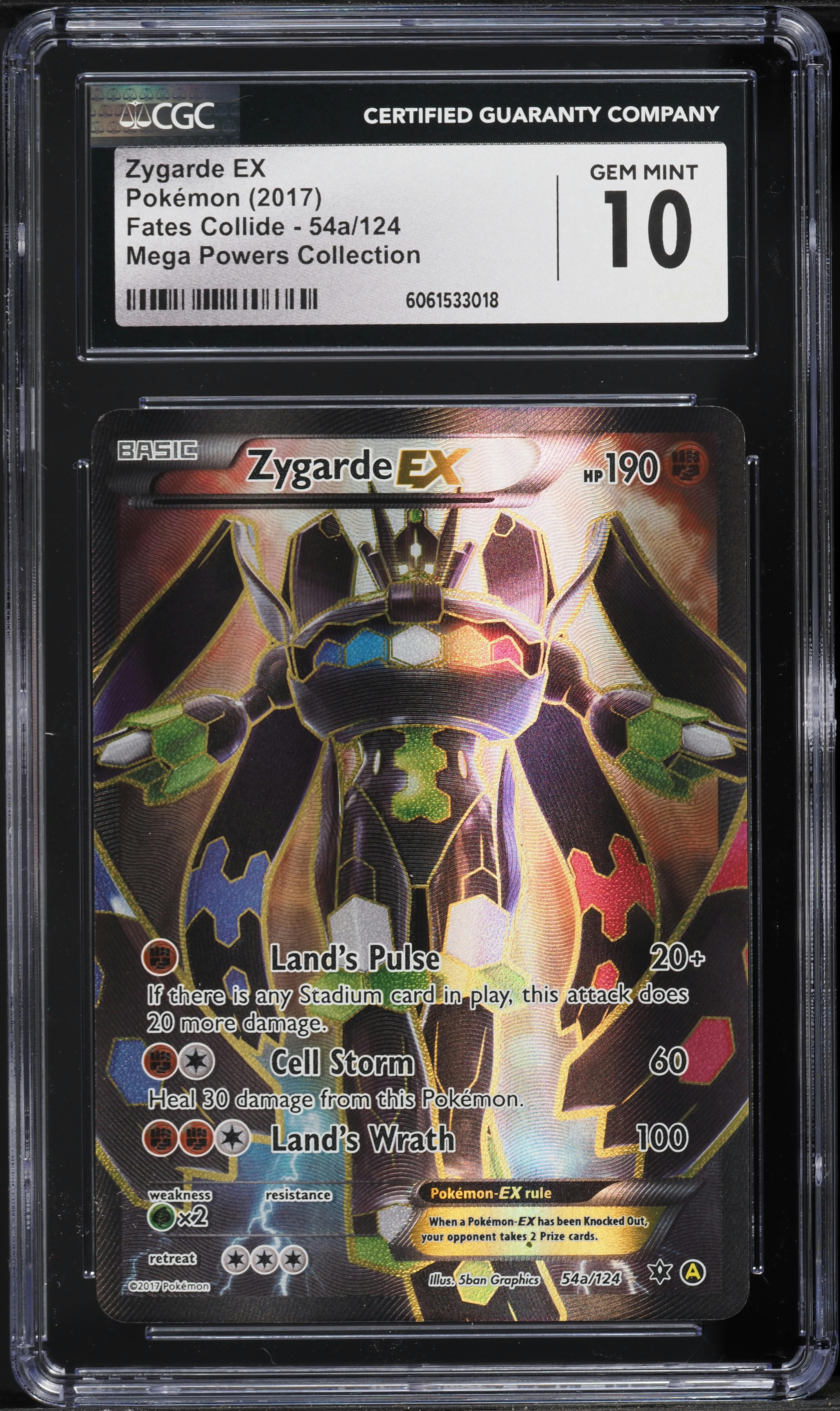 2017 Pokemon XY Fates Collide Mega Powers Collection Zygarde EX