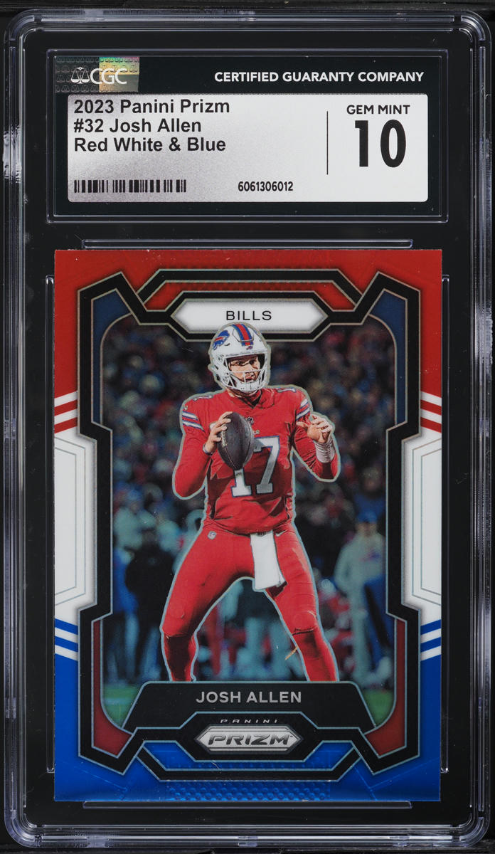 2023 Panini Prizm Red White Blue Josh Allen #32 CGC 10 GEM MINT