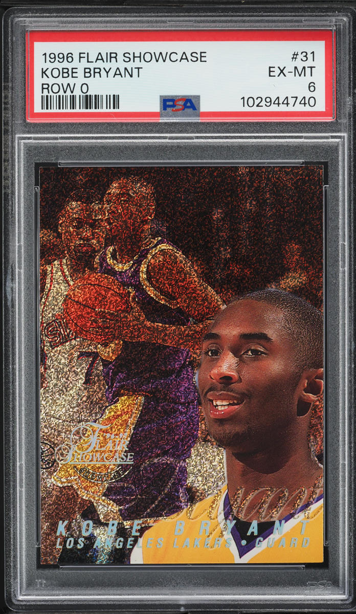 1996 Flair Showcase Row 0 Kobe Bryant ROOKIE #31 PSA 6 EXMT