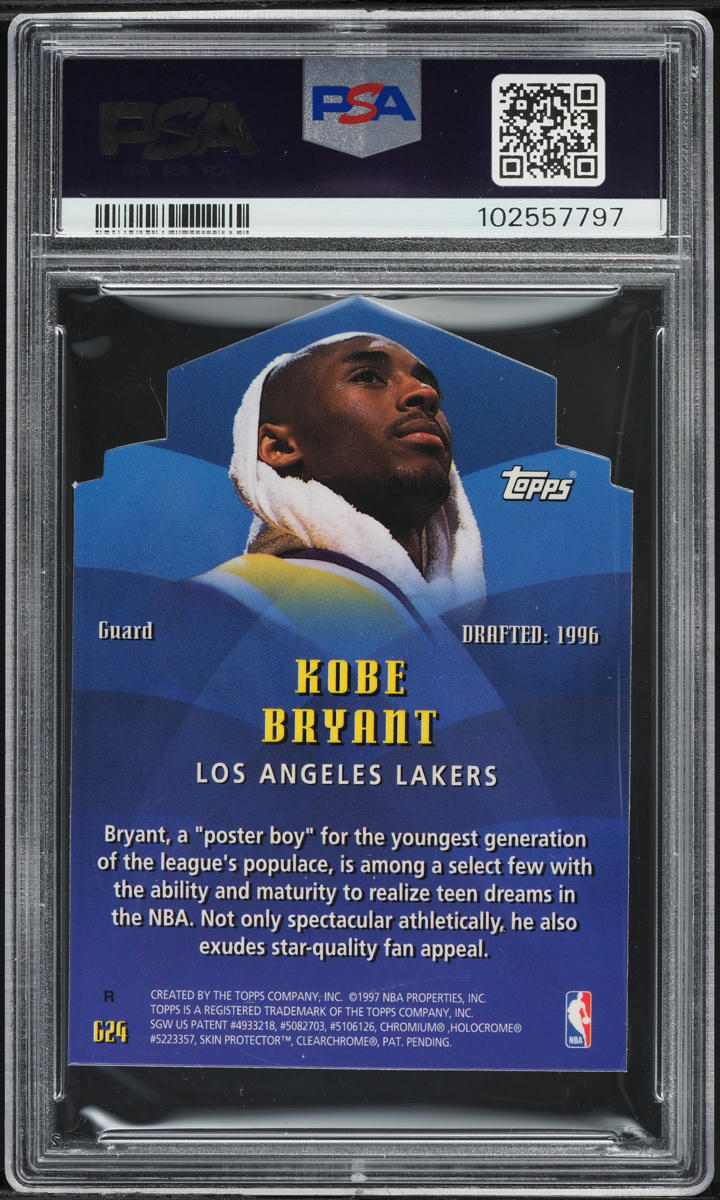 1997 Topps Generations Refractor Die-Cut Kobe Bryant #G24 PSA 9
