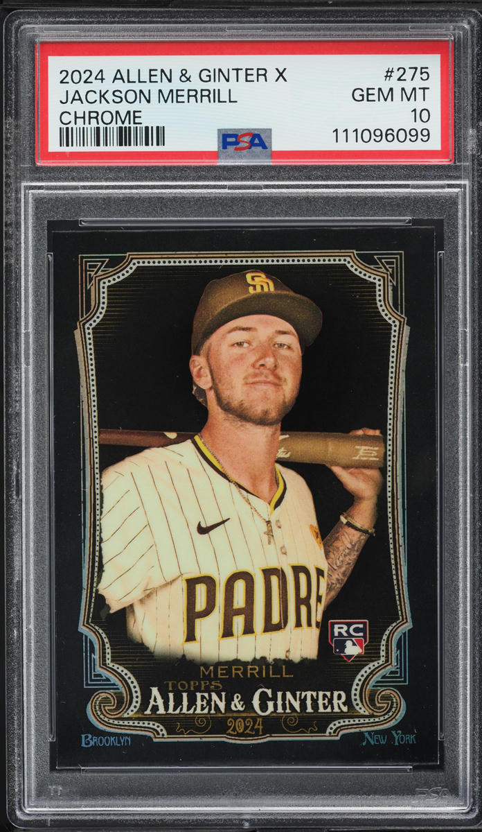 2024 Topps Allen & Ginter X Chrome Jackson Merrill ROOKIE #275 PSA 10 GEM MINT