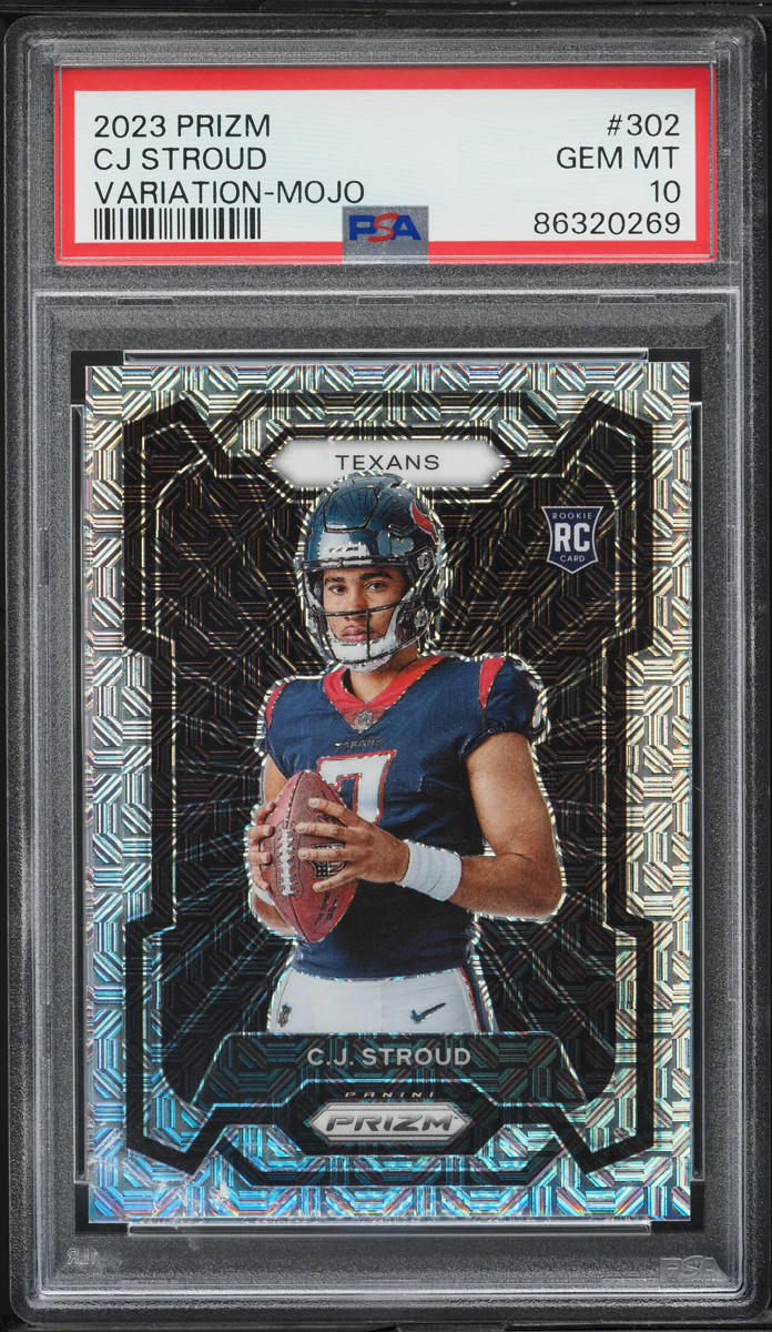 2023 Panini Prizm Variation Mojo CJ Stroud ROOKIE /25 #302 PSA 10 GEM MINT