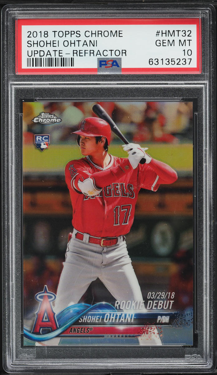 2018 Topps Chrome Update Refractor Shohei Ohtani ROOKIE /250 #HM32 PSA 10 GEM