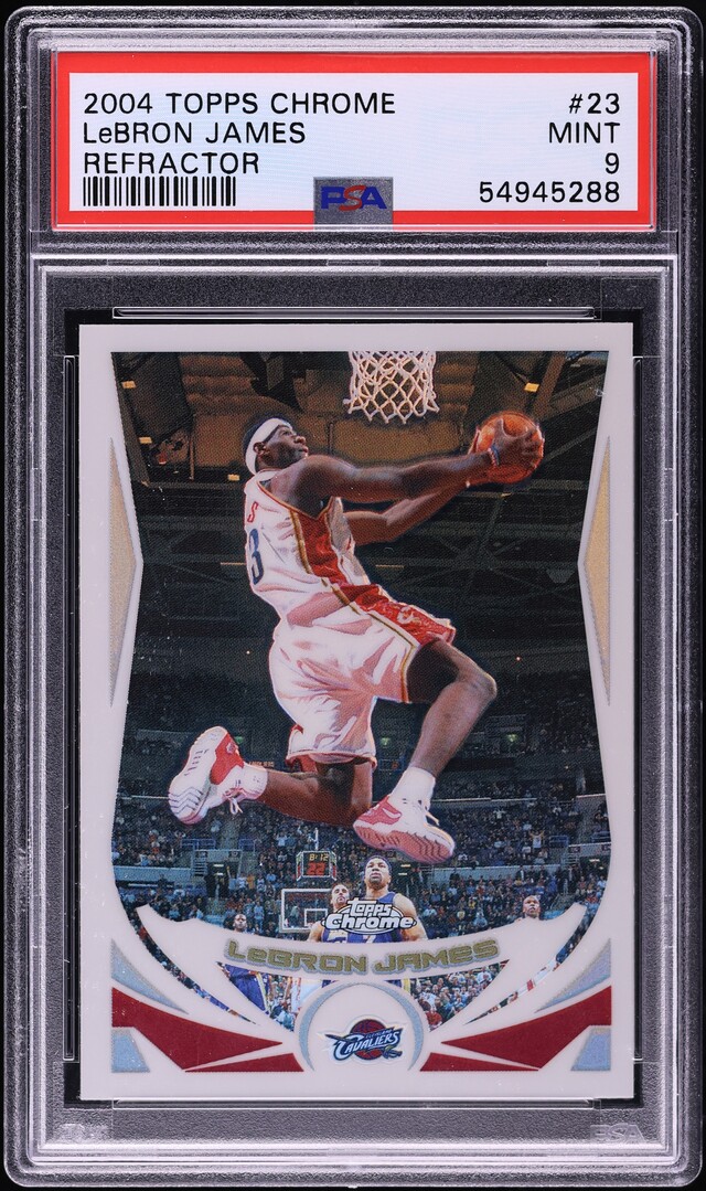 2004 Topps Chrome Refractor LeBron James #23 PSA 9 MINT