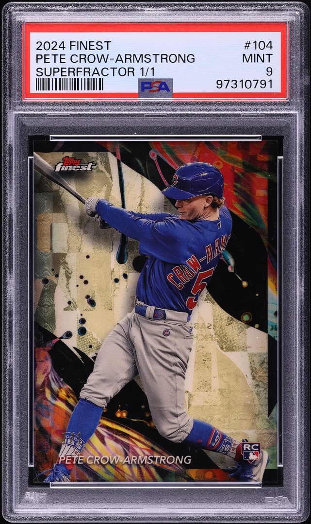 2024 Finest Superfractor Pete Crow-Armstrong ROOKIE 1/1 #104 PSA 9 MINT