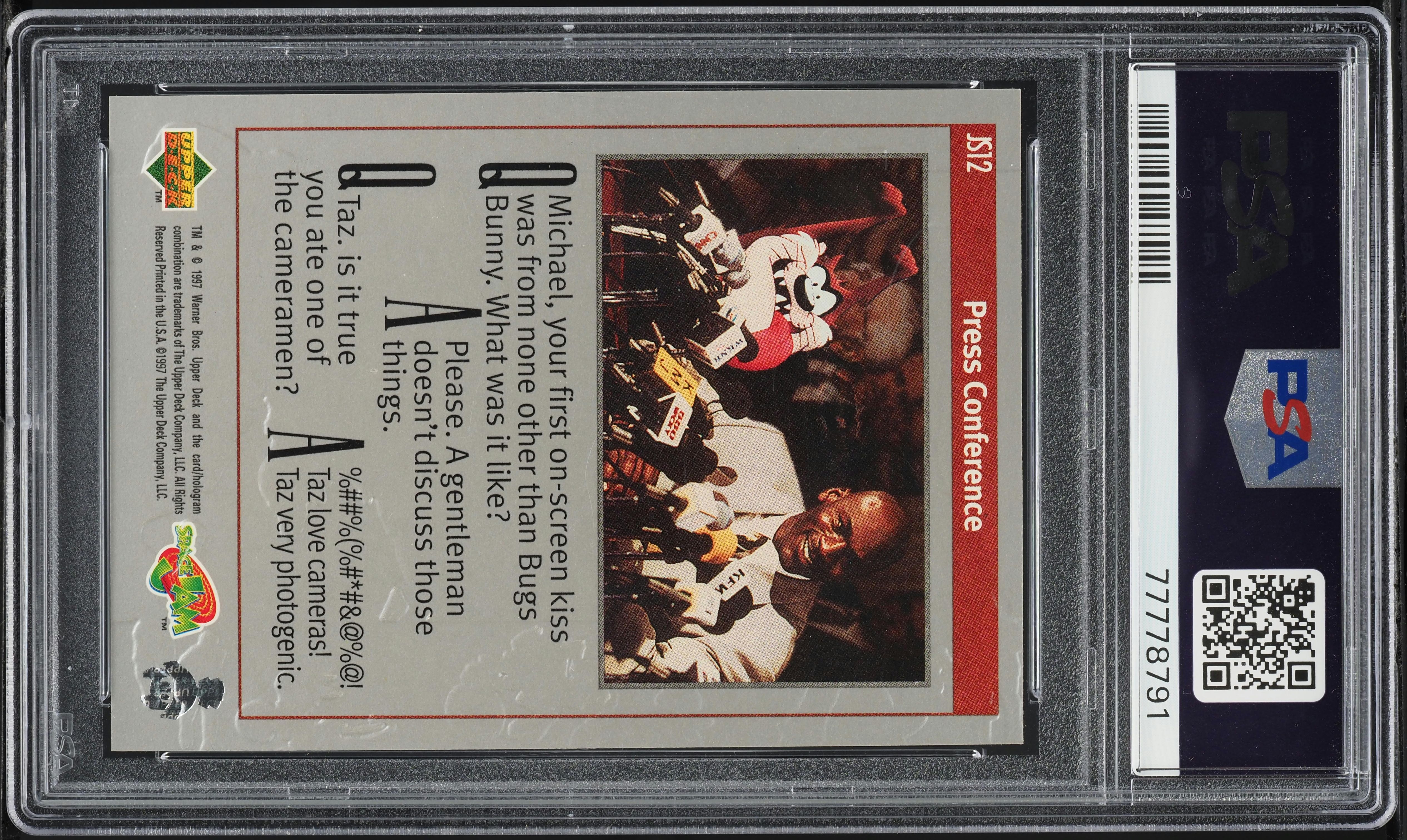 1996 Upper Deck Space Jam Michael Jordan's Silver Screen Press